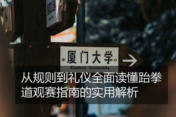 从规则到礼仪全面读懂跆拳道观赛指南的实用解析